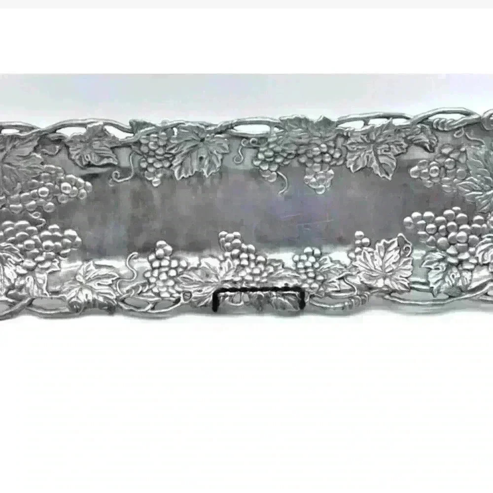 Arthur Court 1995 Grape Leaf Vine 19” X 6” Oblong Serving Tray